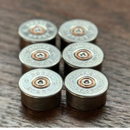 Silverfärgade Kylskåpsmagneter Kal.12 (6-pack)