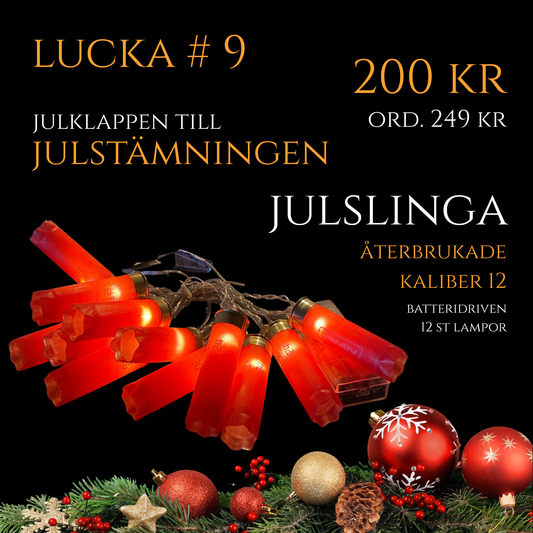 Julslinga av återbrukade hylsor kal. 12