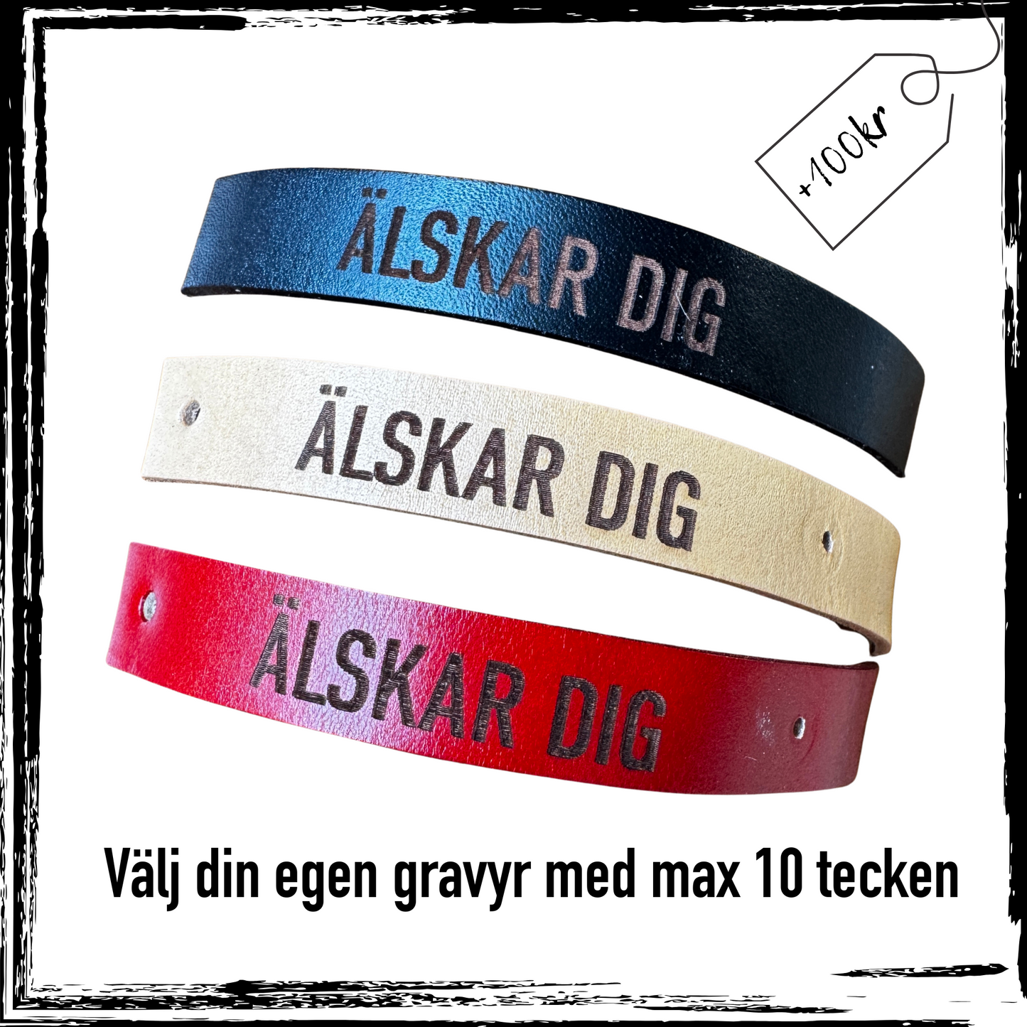 Nyckelring Kaliber 12 - Svart läder