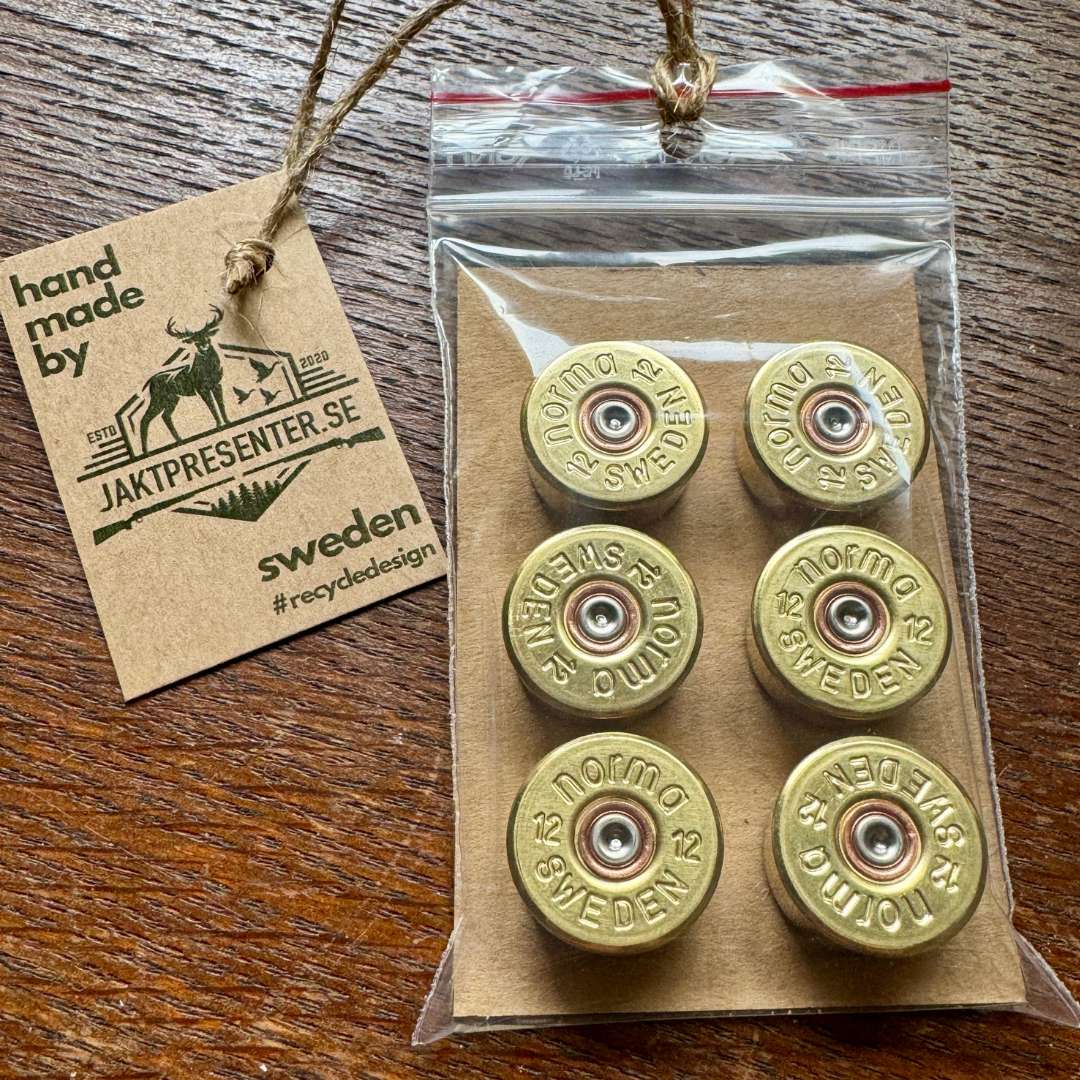 6 st Kylskåpsmagneter Kaliber 12