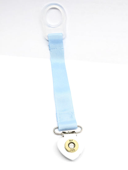 Napphållare med ljusblått band