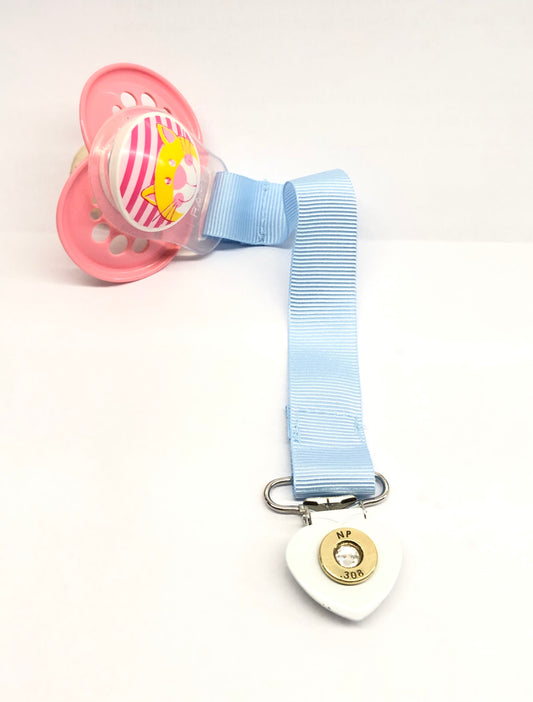 Napphållare med ljusblått band