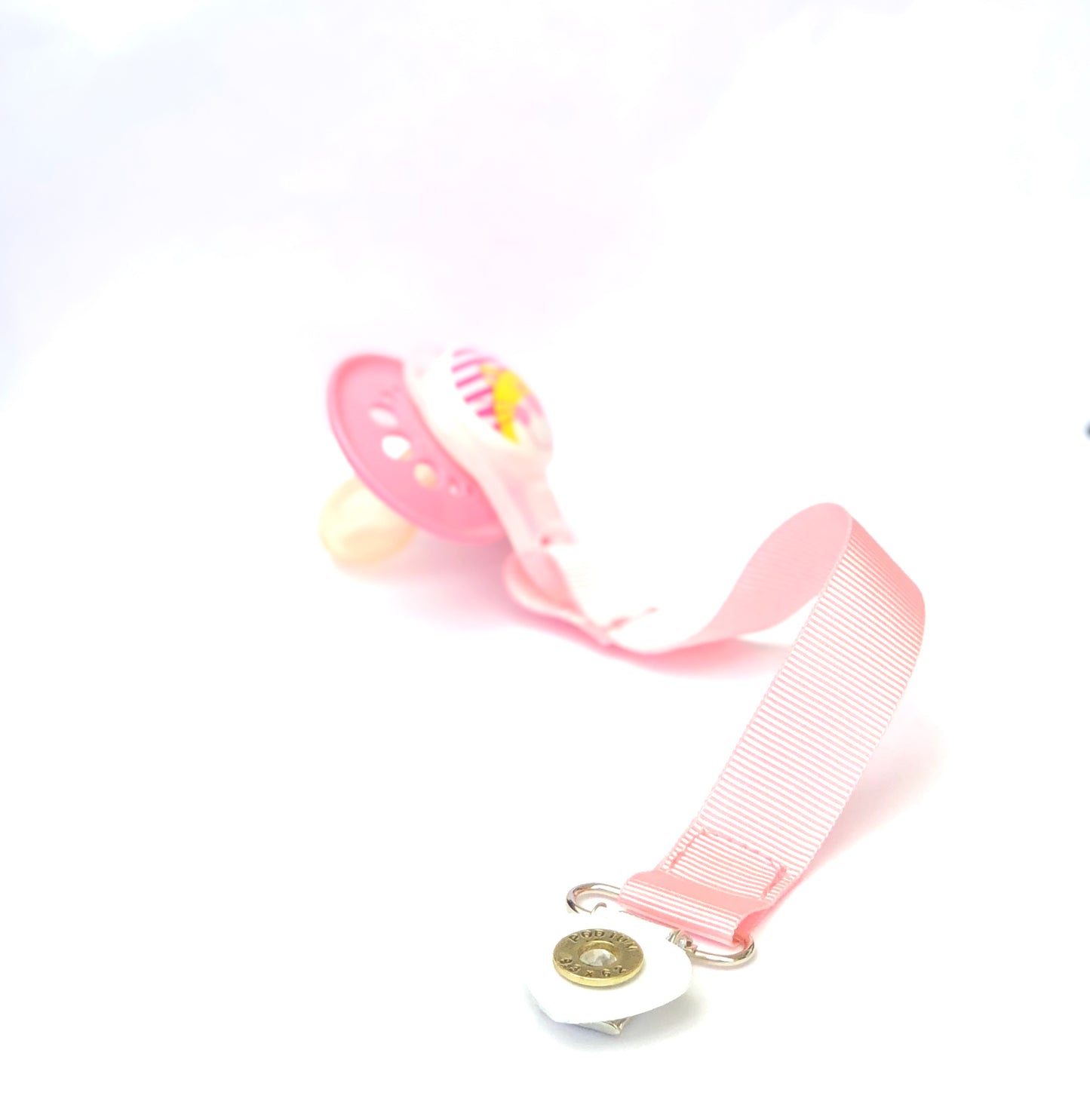 Napphållare med ljusrosa band