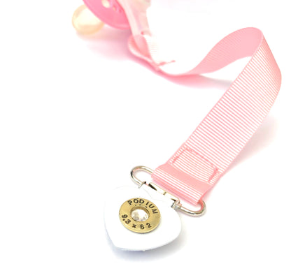 Napphållare med ljusrosa band