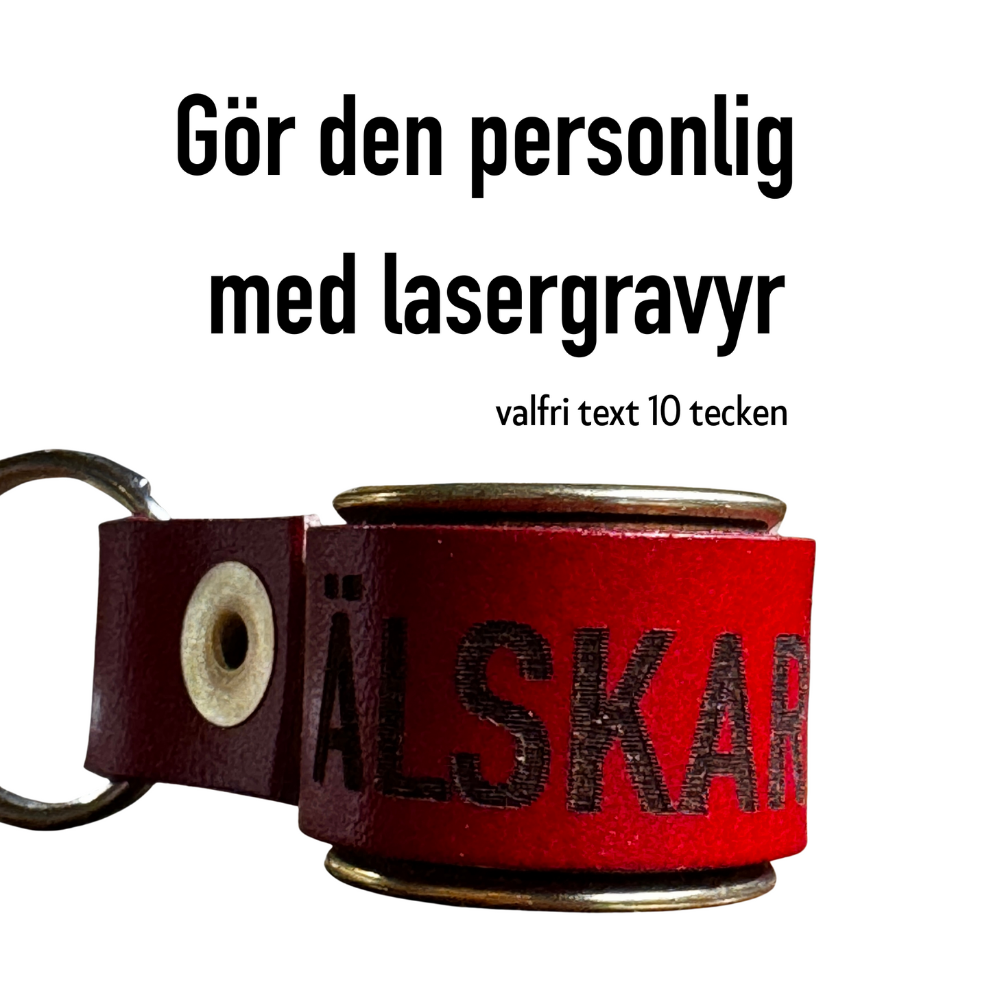 Nyckelring Kaliber 12 - Brunt läder