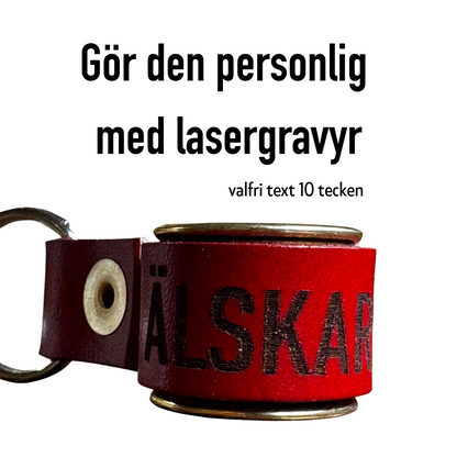 Nyckelring Kaliber 12 - Brunt läder