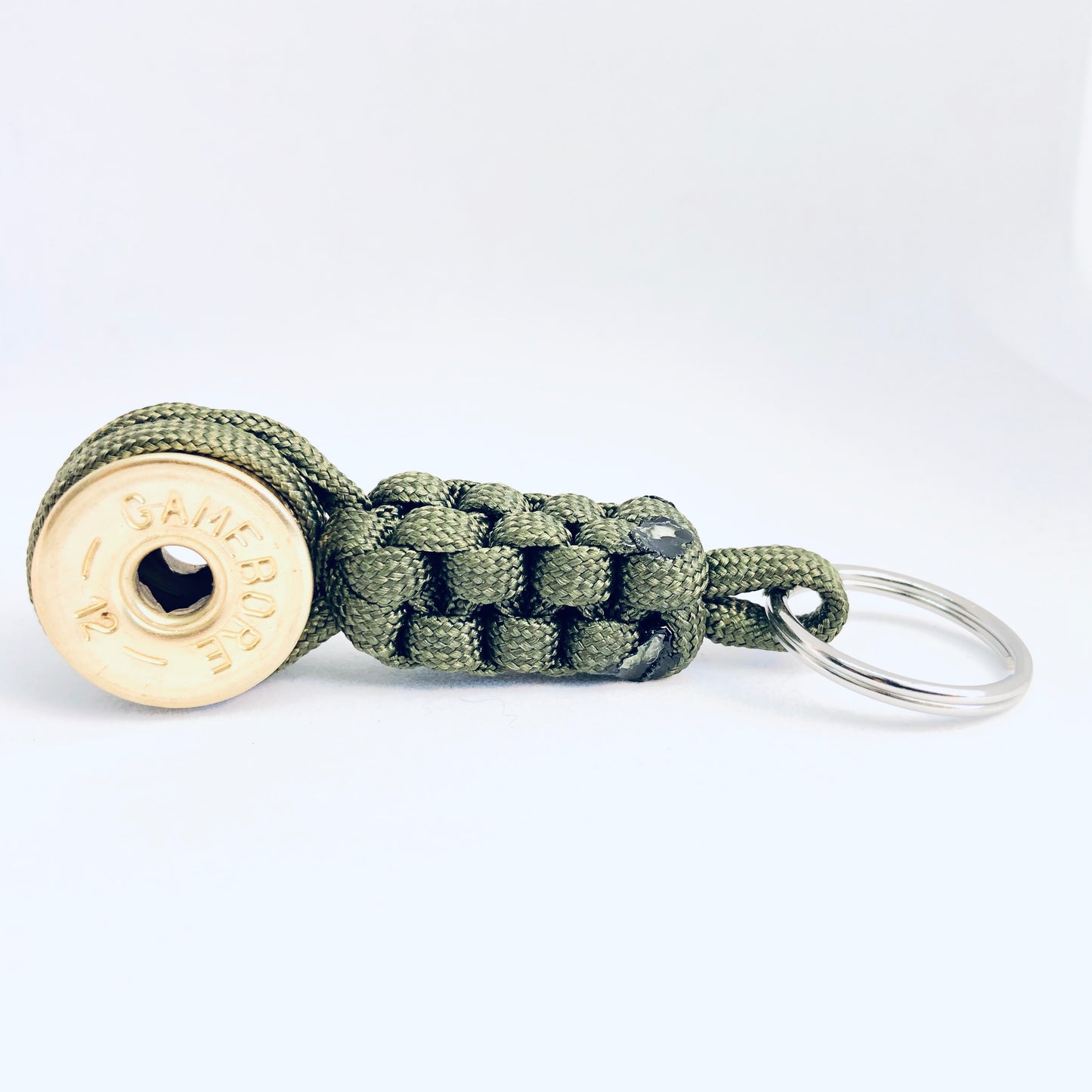 Nyckelring Lockvissla Kaliber 12 - Grön paracord