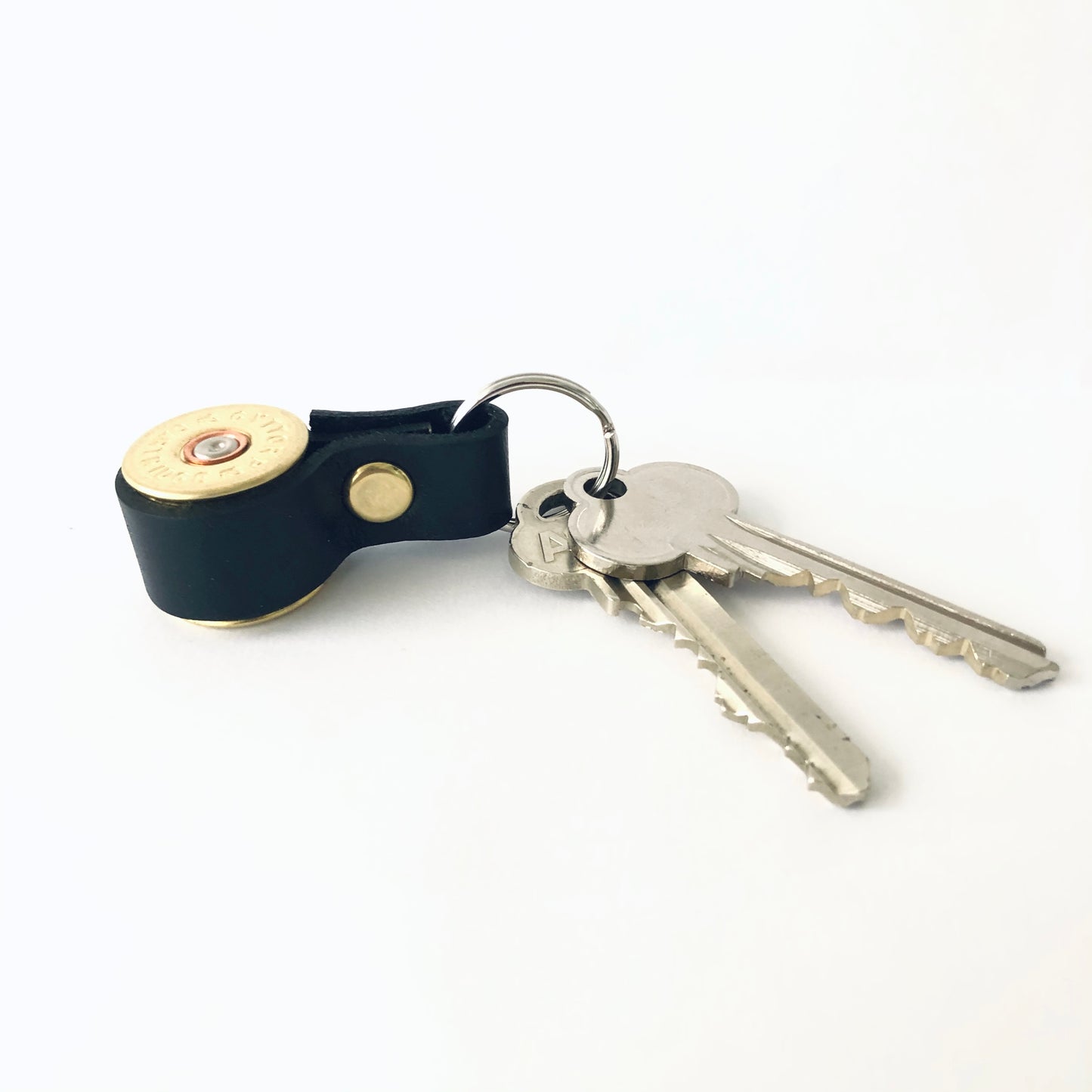 Nyckelring Kaliber 12 - Svart läder