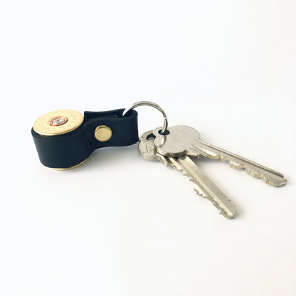 Nyckelring Kaliber 12 - Svart läder