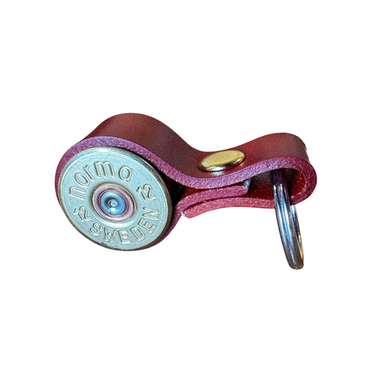 Nyckelring Kaliber 12 - Brunt läder