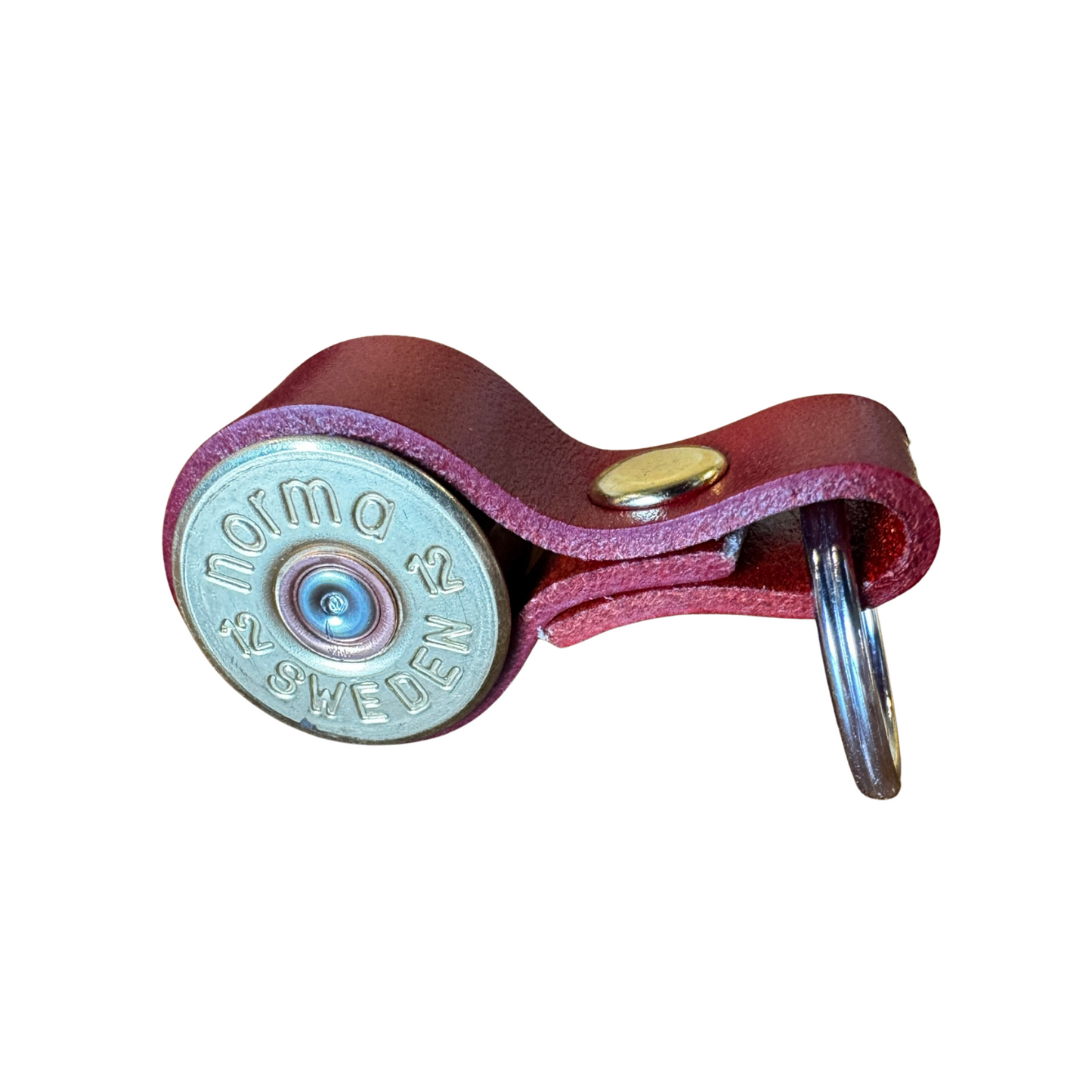 Nyckelring Kaliber 12 - Brunt läder