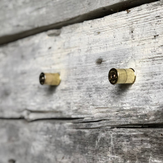 Väggkrokar i mässing kal. 12 (4-pack)